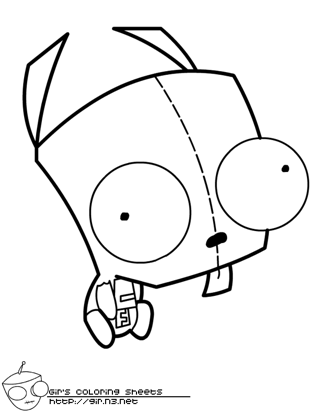 Free gir from invader zim coloring pages