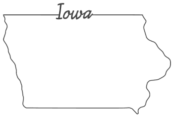 Iowa â map outline printable state shape stencil pattern â diy projects patterns monograms designs templates