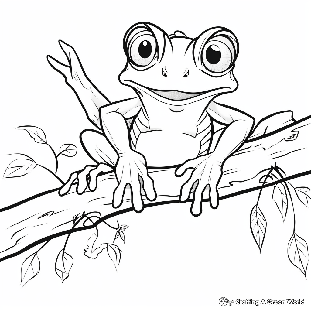 Tree frog coloring pages