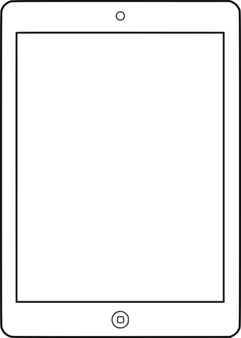 Ipad outline coloring page free printable coloring pages