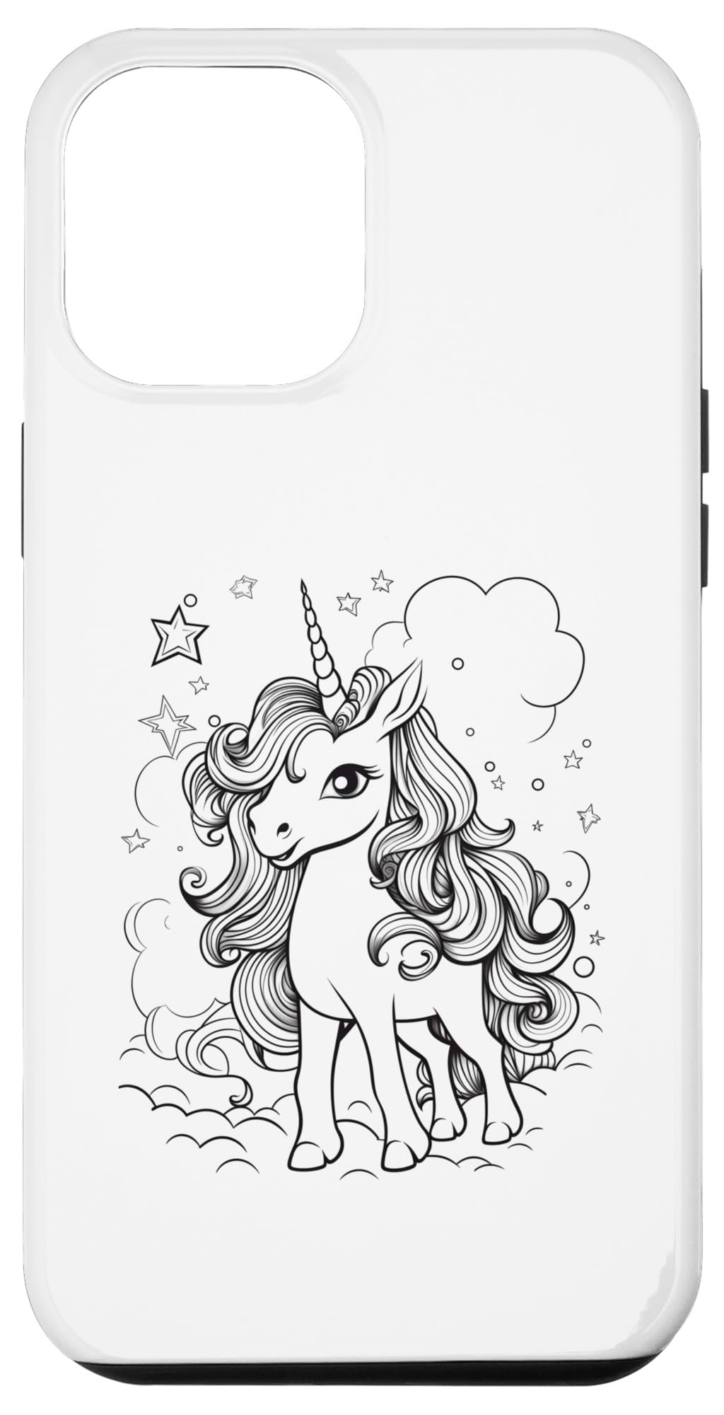 Iphone plus cute unicorn cartoon coloring page delight in line art fun case cell phones accessories