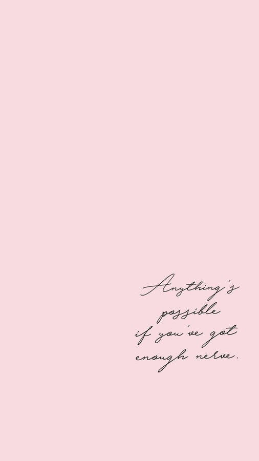 Download iphone pink aesthetic cursive quotes wallpaper