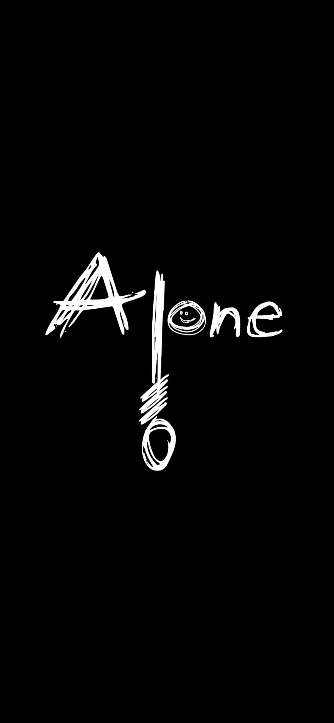 X alone dark typography k iphone xsiphone iphone x hd k wallpapers images backgrounds photos and pictures