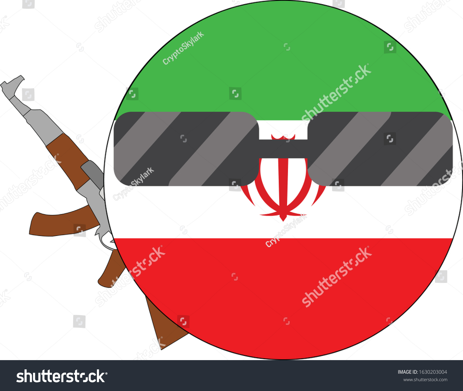 Bangkok thailand cool iran flag stock vector royalty free