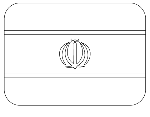 Flag of iran emoji coloring page free printable coloring pages