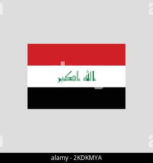 Simple flag iraq icon isolated on white background stock vector image art