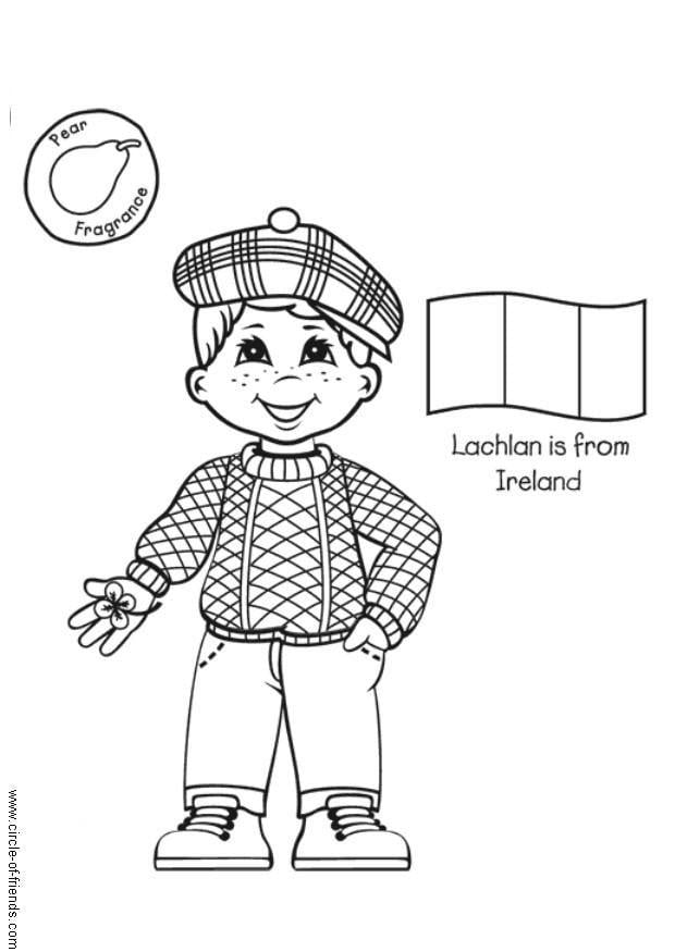 Coloring page lachlan from ireland