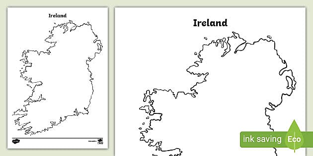 Blank map of ireland teacher made
