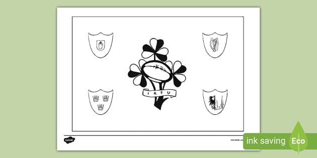 Irish rugby flag louring worksheet teacher made