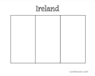 Ireland flag colouring page