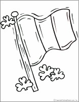 Irish flag coloring page