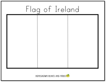 Free flag of ireland printable and coloring page by homegrown hearts and minds