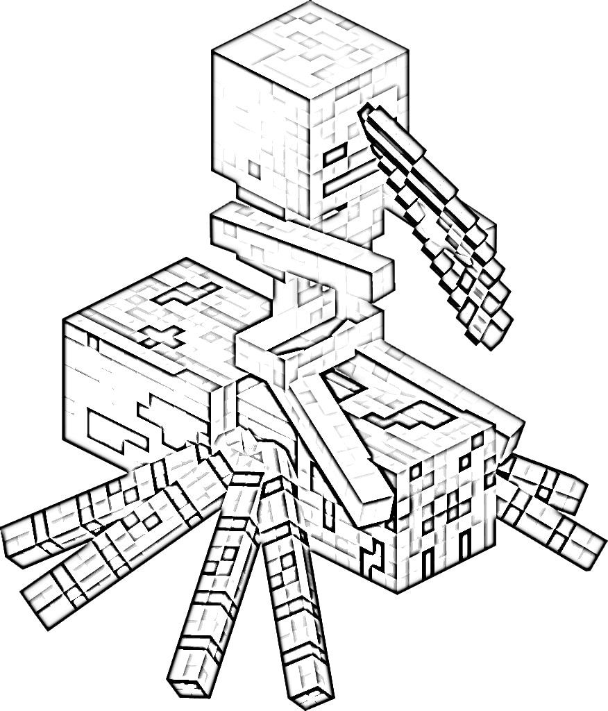 Coloring page minecraft coloring pages print them for free minecraft coloring pages spider coloring page minecraft pictures