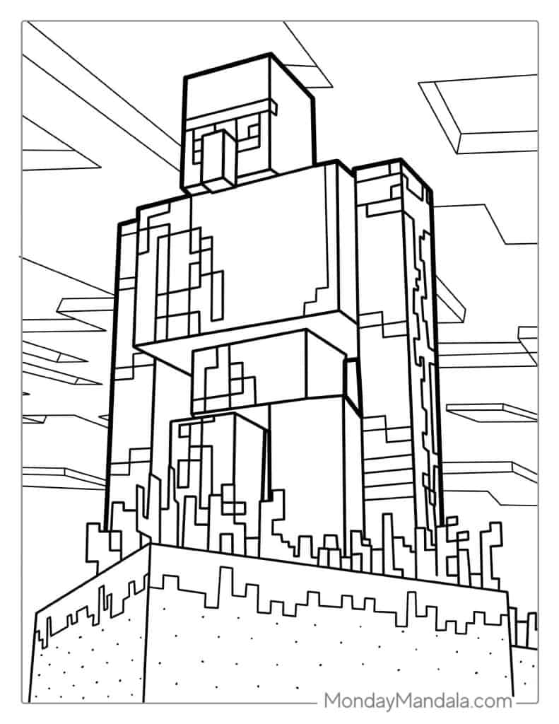 Minecraft coloring pages free pdf printables