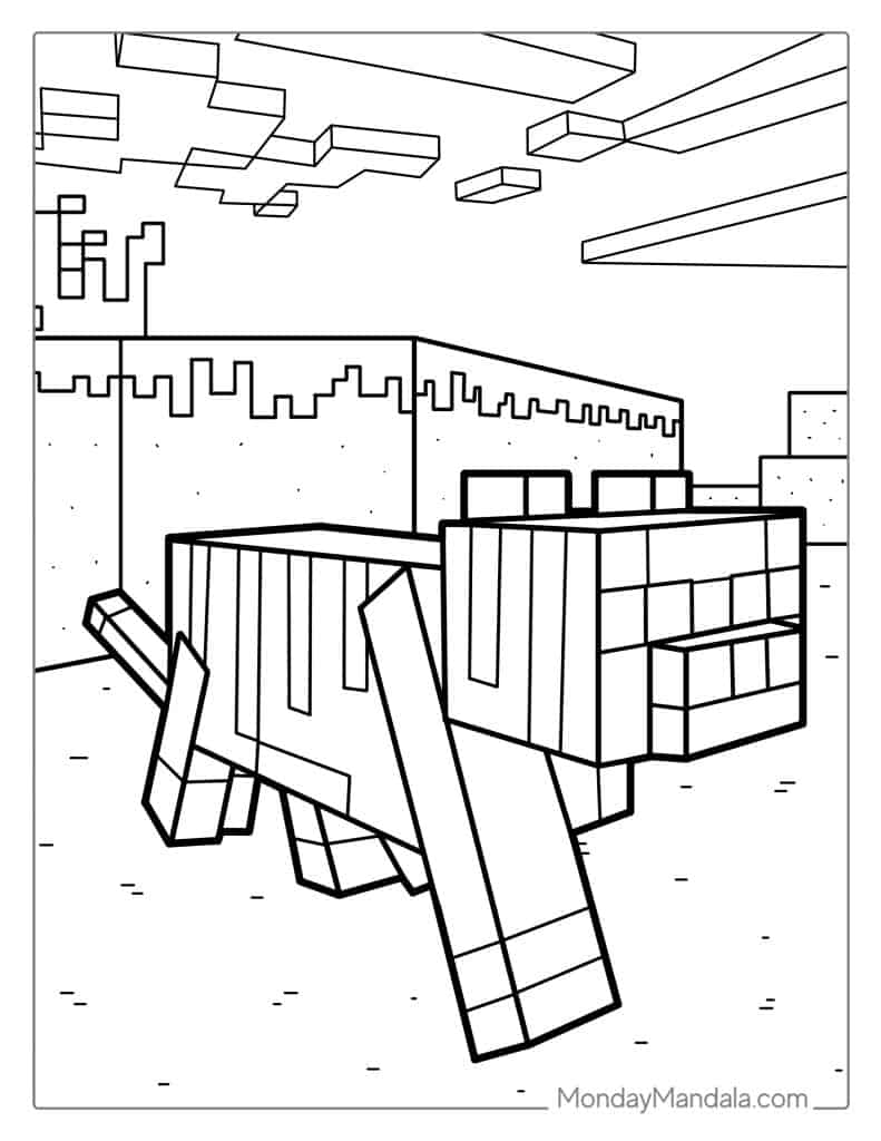 Minecraft coloring pages free pdf printables