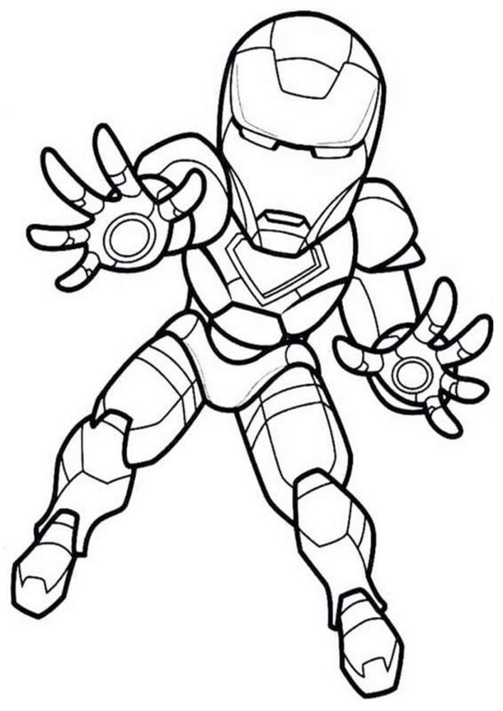 Free easy to print iron man coloring pages