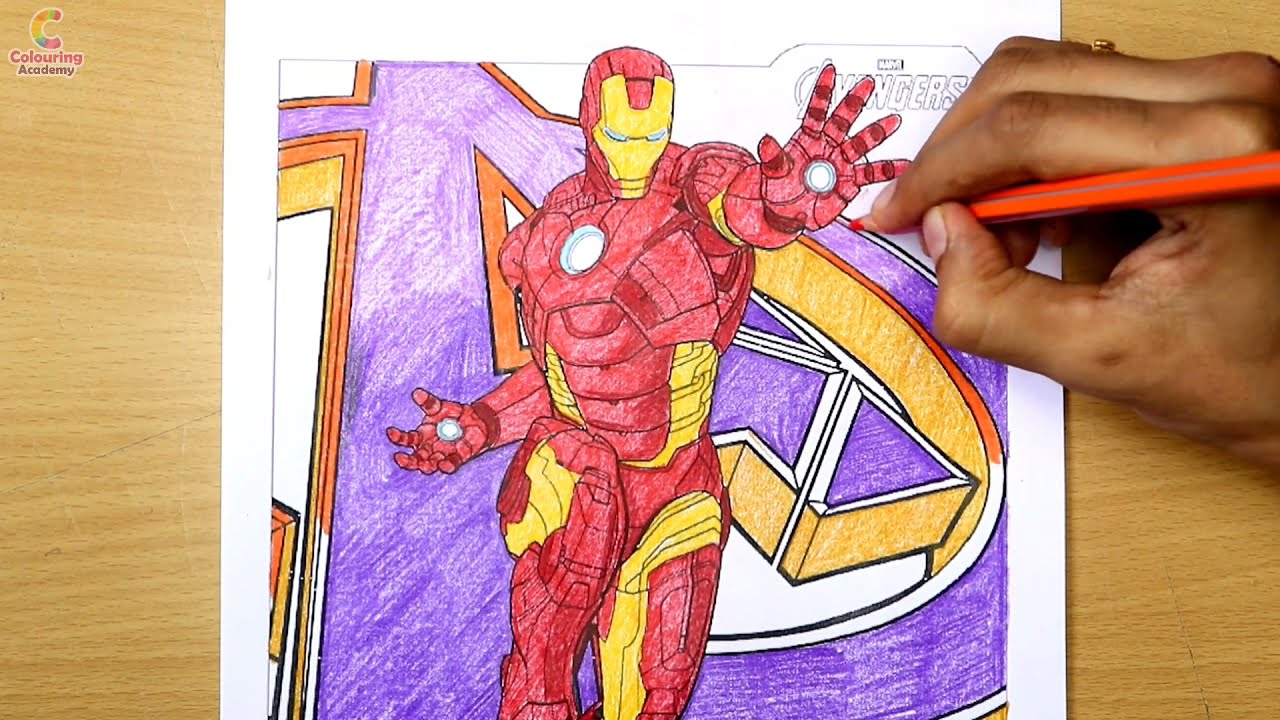 Iron man coloring page easy how to color ironman easy marvel characters