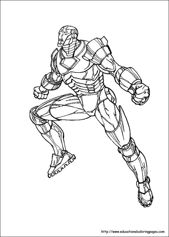 Iron man coloring pages free for kids