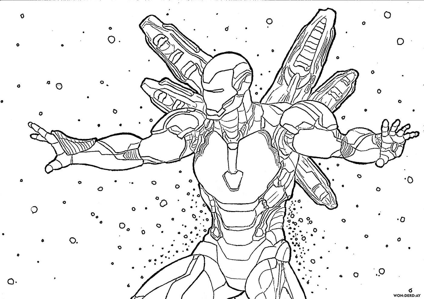 Coloring pages iron man print superhero marvel for free