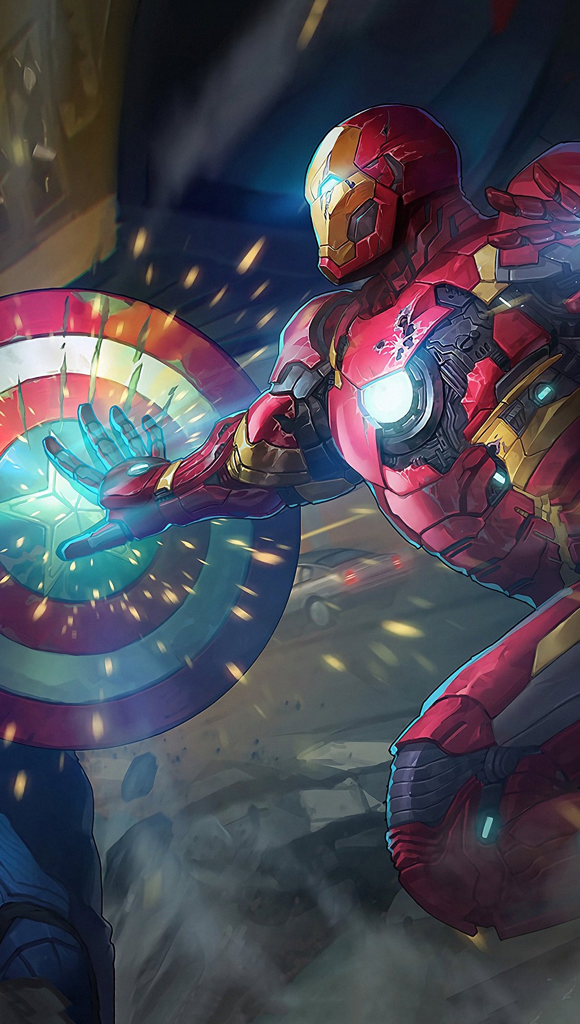 Captain america vs iron man wallpaper id