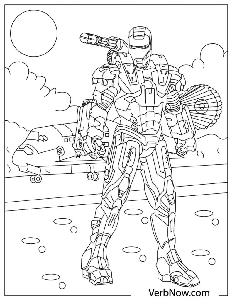 Free iron man coloring pages for download printable pdf