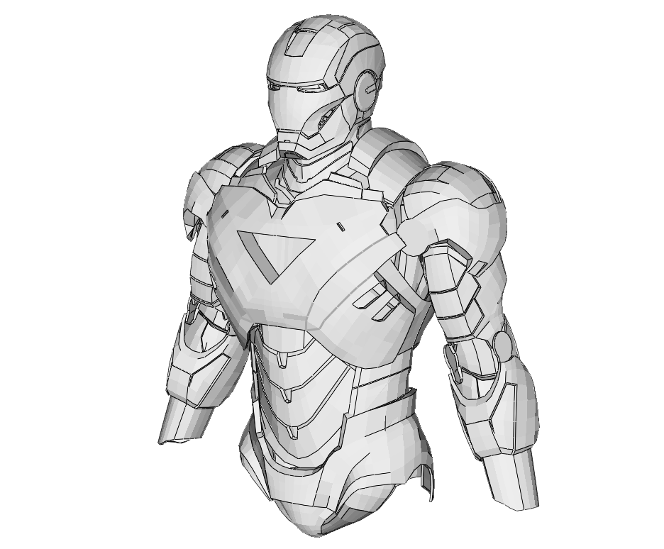 Iron man mark armor cosplay foam pepakura file templates â