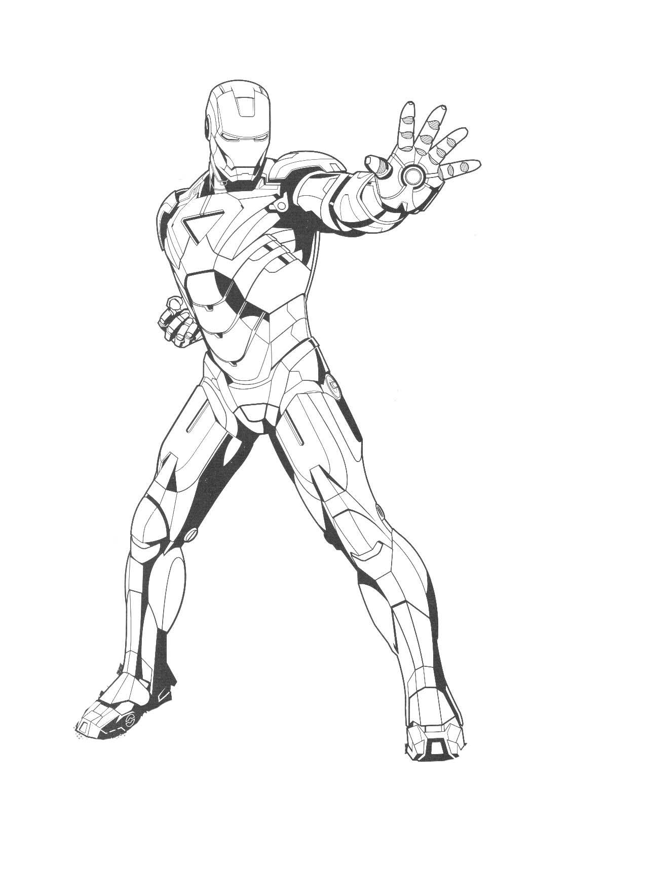 Free printable iron man coloring pages for kids