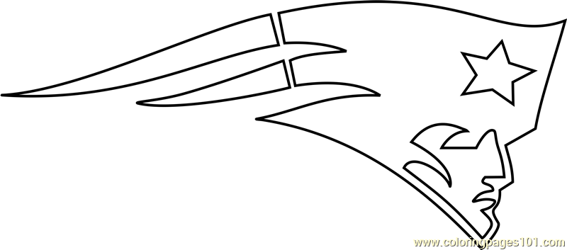 New england patriots logo coloring page for kids