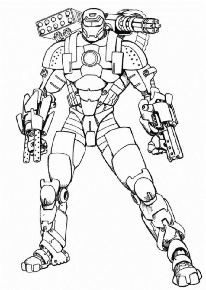 Get this free ironman coloring pages