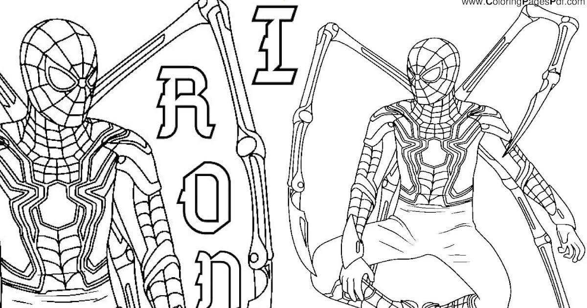 Iron spider coloring pages rcoloringpagespdf