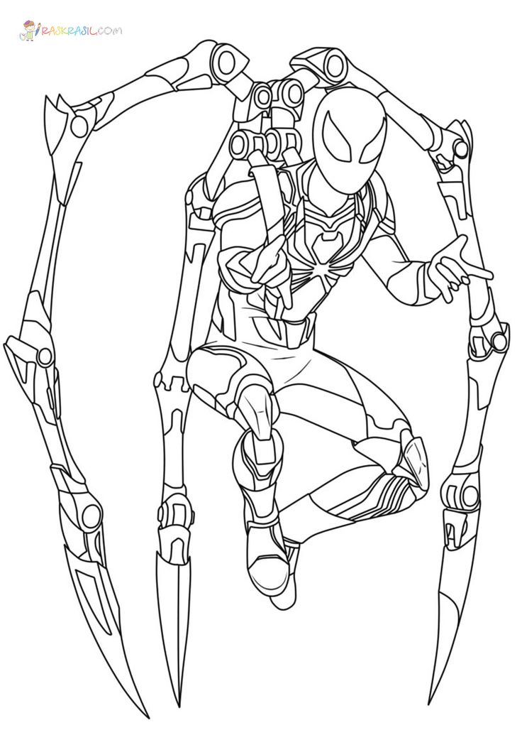 Iron spiderman coloring pages new pictures free printable spiderman coloring spider coloring page spider pictures