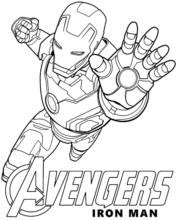 Iron man coloring page avengers