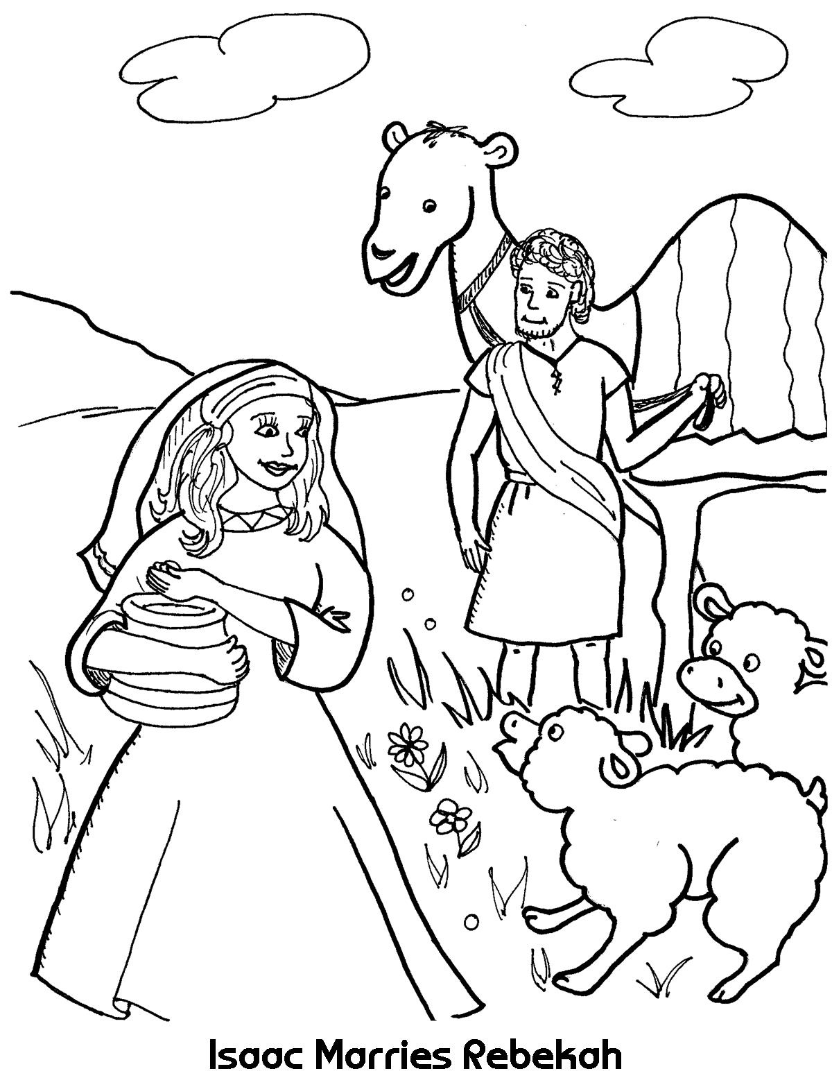 Isaac and rebekah coloring pages