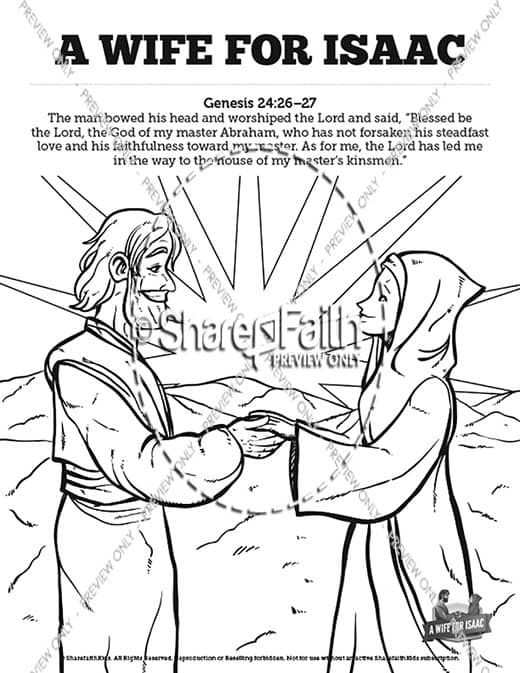 Genesis isaac and rebekah kids bible story â