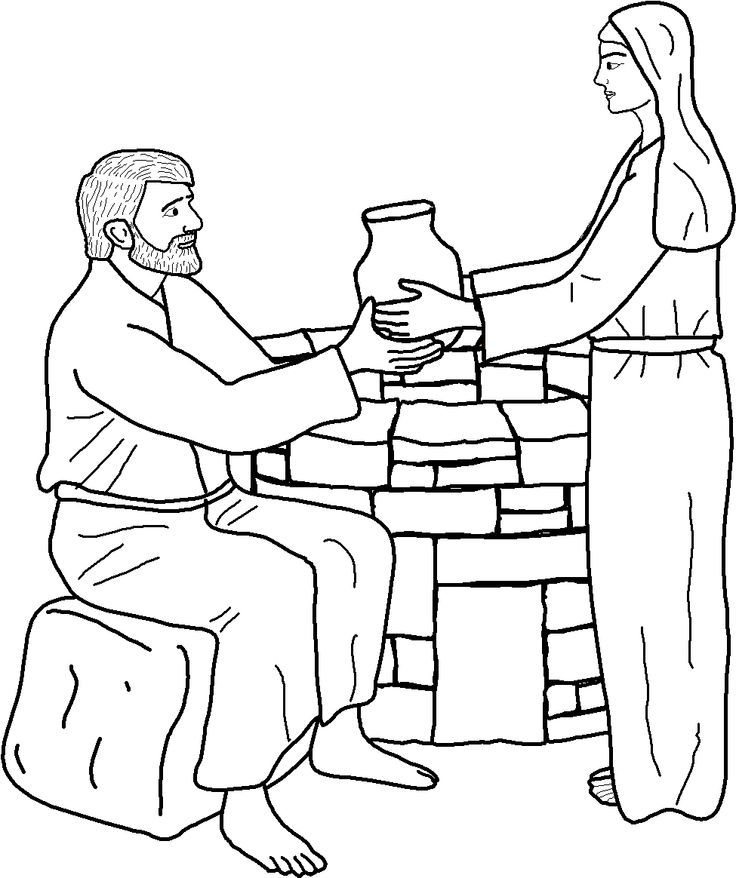 Isaac and rebekah coloring pages