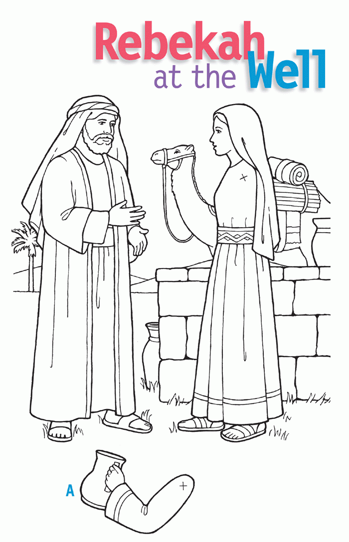 Isaac and rebekah coloring pages