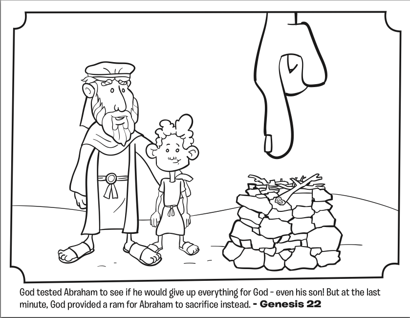 Abraham and isaac coloring page