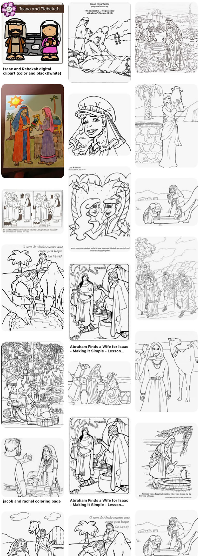 Issac revekah â coloring page