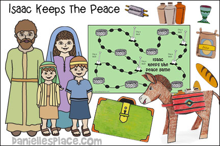 Isaac keeps the peace bible lesson and bible crafts