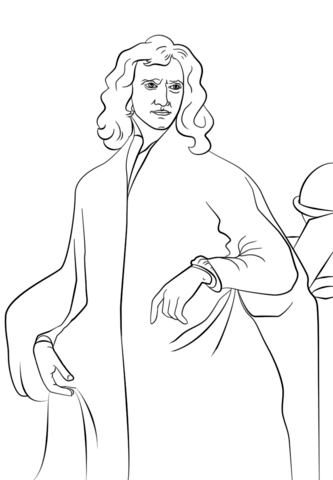Sir isaac newton coloring page free printable coloring pages