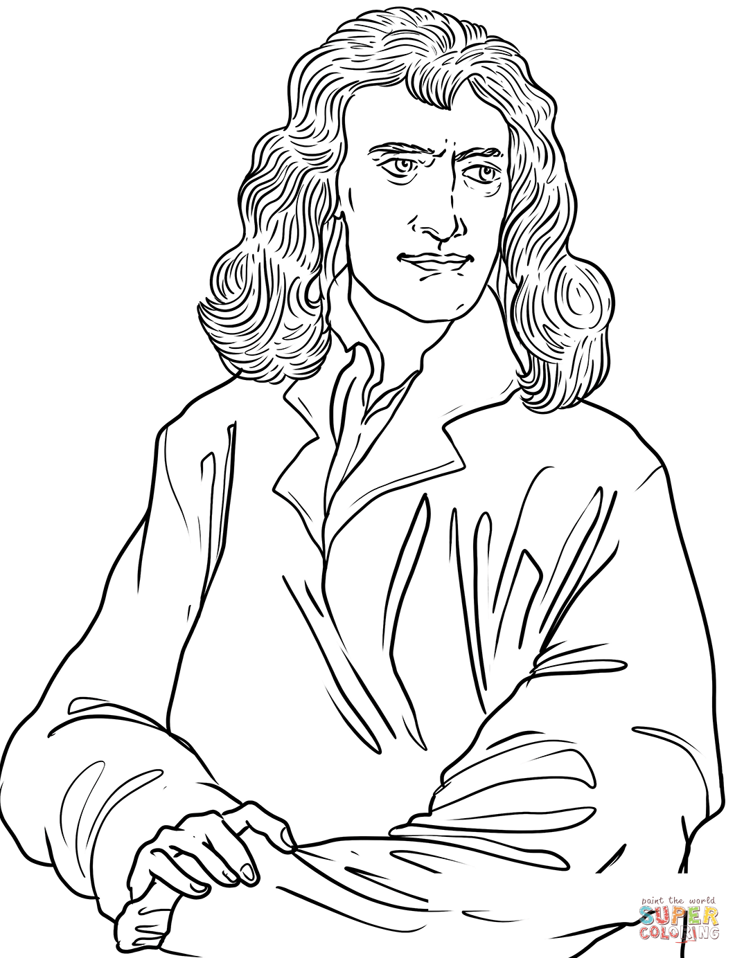 Isaac newton coloring page free printable coloring pages