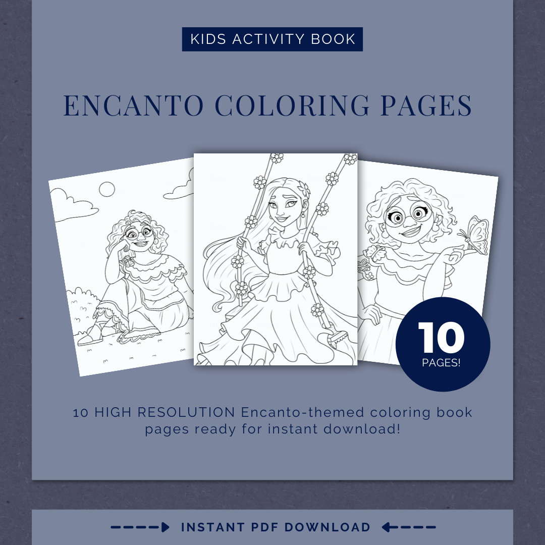 Encanto coloring pages isabella encanto dress kids encanto