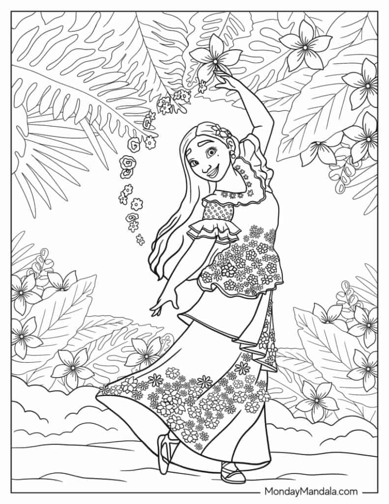 Encanto coloring pages free pdf printables