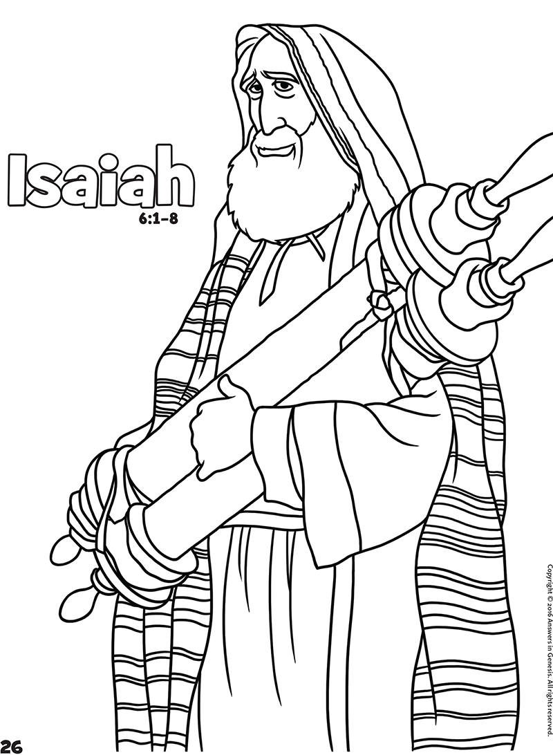 Isaiah books of the bible coloring kids coloring activity kids answers