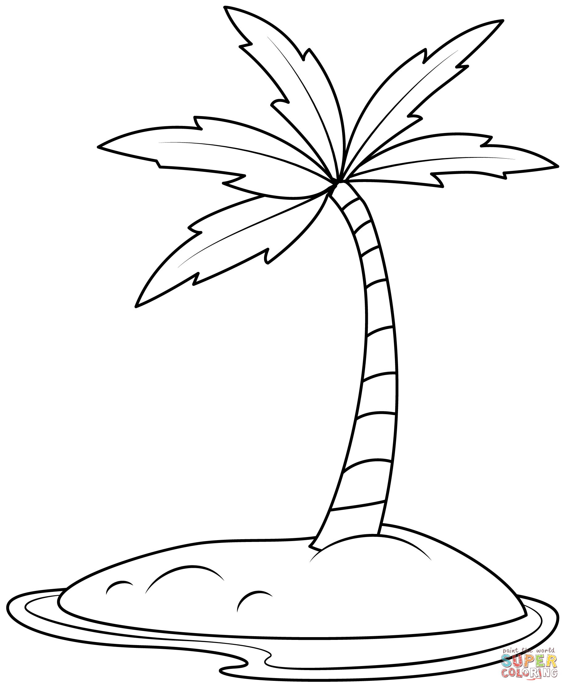 Island coloring page free printable coloring pages
