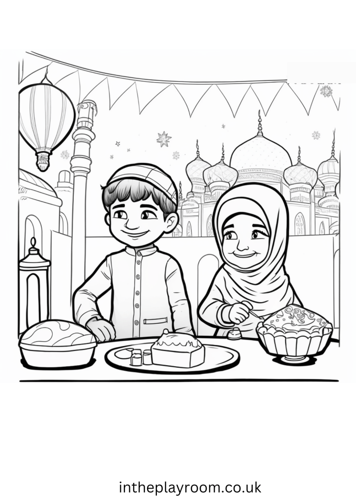 Islamic loring pages for muslim kids