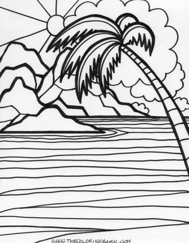 Island coloring pages