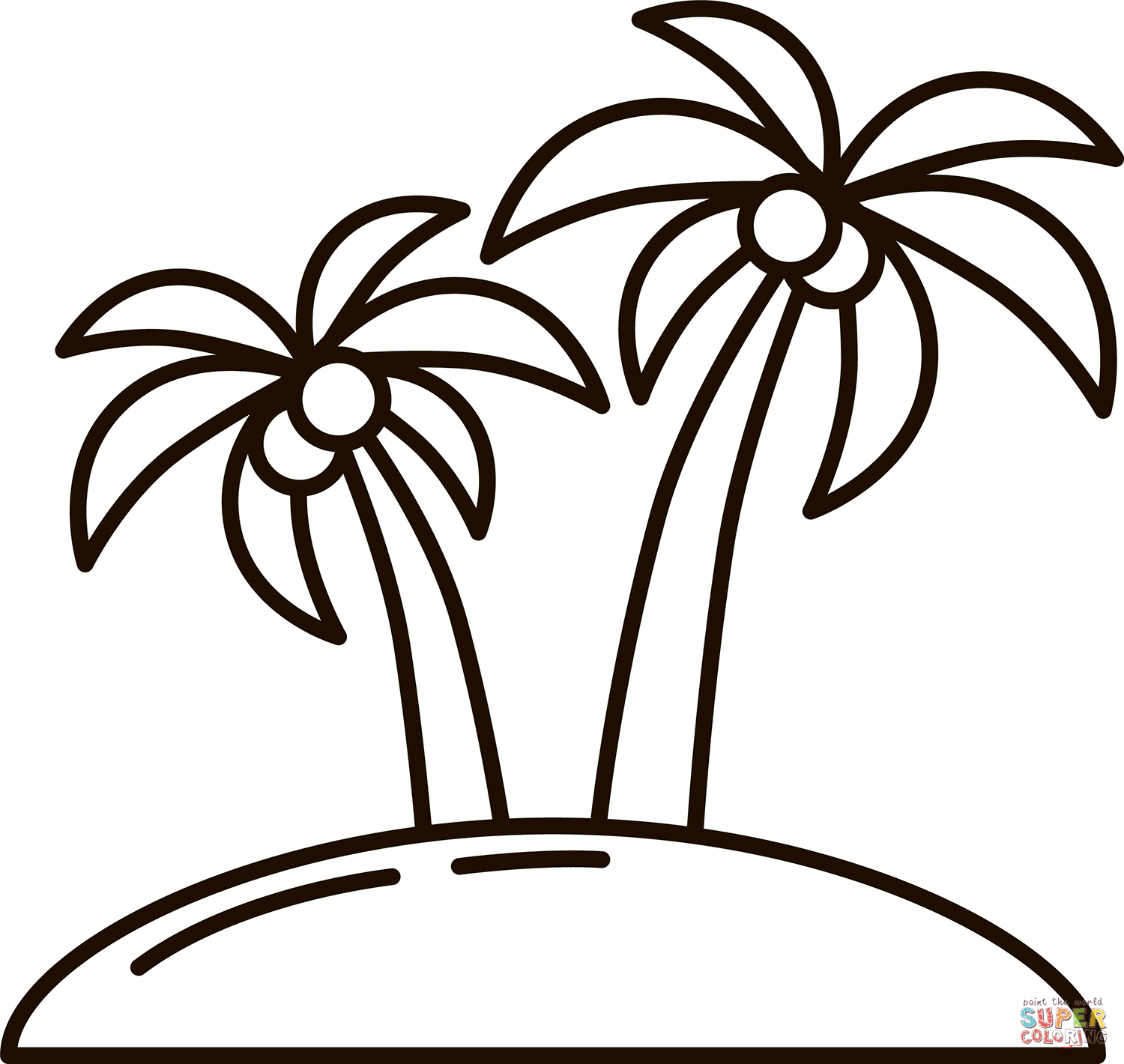 Island coloring page free printable coloring pages