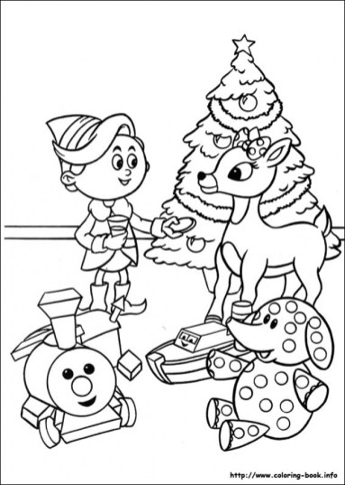 Free printable rudolph coloring page