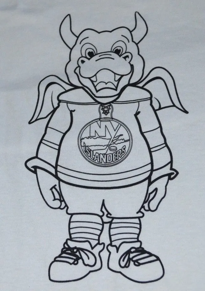 Nwot ny islanders sparky the dragon mascot shirt youth xl